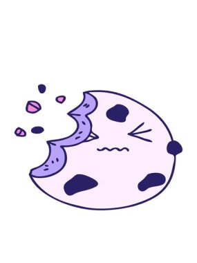 El çiziminin hareketli animasyonu. Çizgi film kurabiyeleri.