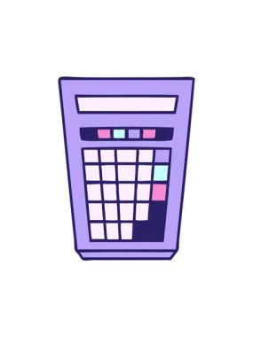 Karikatür hesap makinesinin dikkat çekici animasyonu