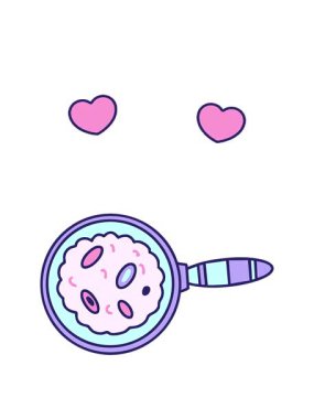 Brezilya geleneksel galinhada tabağının limonlu karikatürünün dönen kalp animasyonu