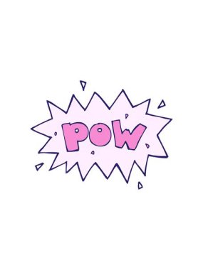 Çizgi roman pow sembolünün canlandırma efektini göster