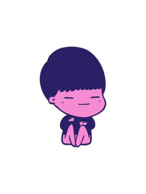 Çizgi film karakteri kendini beğenmiş çocuğun hareketli animasyonu