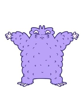 Yeti çizgi filminin hareketli animasyonu