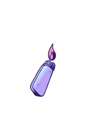 Tek kullanımlık çizgi film karalama çakmağının zıplama hareketi canlandırması