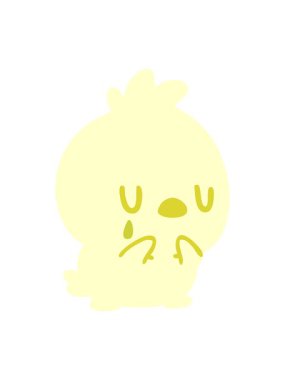 Tatlı küçük kuşun ağlamasının renk değişimi