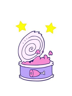 dönen yıldızların çizgi film animasyonları konserve yiyecekler