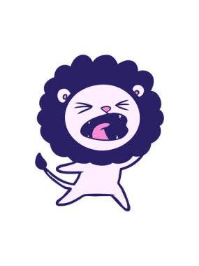 Aslan çizgi filminin hareketli animasyonu