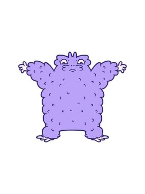 Yeti çizgi filminin hareketli animasyonu