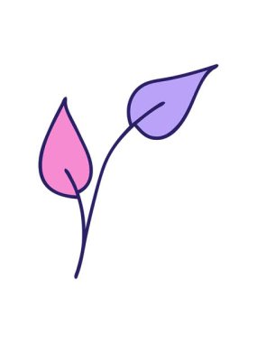 Yaprakların sevimli çizgi filminin hareketli animasyonu