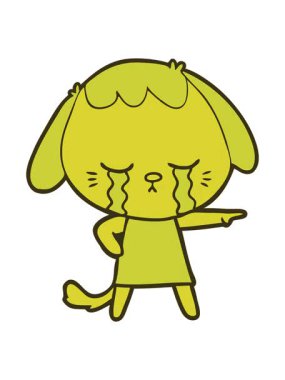 Ağlayan köpek çizgi filminin renk animasyonu değişiyor