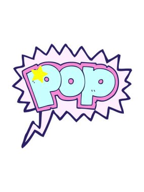 Parıldayan yıldızlar serbest konuşma baloncuğu POP sembolünün animasyonunu etkiler