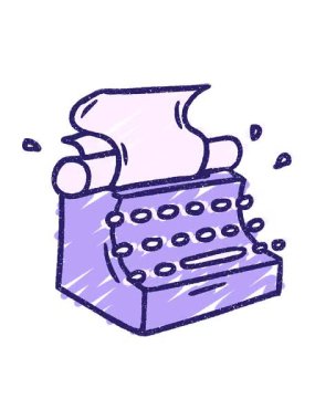 Type Writer Chalk Çiziminin hareketli animasyonu