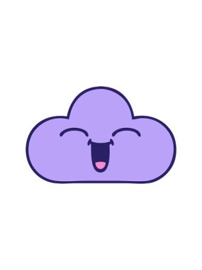 Fırtına bulutu görüntüsünün karikatürünün dönen hareketi