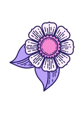 bir çiçeğin ikonik dövmesinin canlandırmasını bob ve duraklat