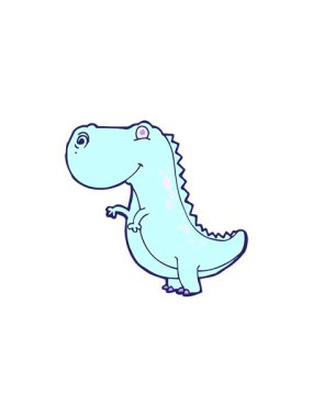 Karikatür dinozor karalamalarının hareketli animasyonu