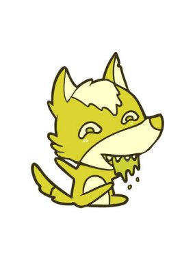 Fox çizgi film resminin renk animasyonu değişiyor