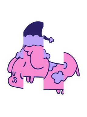 Tatlı Noel yavrusunun bölünmüş hareket animasyonu