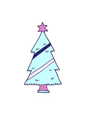 Tatlı Noel ağacının animasyonunu bob ve duraklat