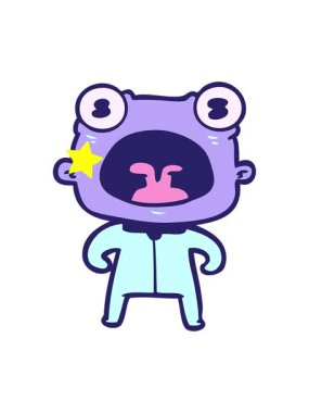 Parıldayan yıldızlar garip uzaylı çığlıklarının animasyonunu etkiler.