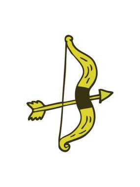 Çizgi film karalama yayı ve okunun renk animasyonu değişiyor