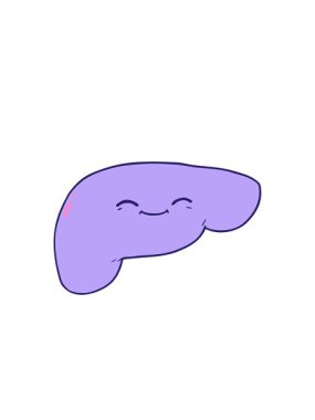 Çizgi film karaciğerinin yanıp sönen radyal çizgileri