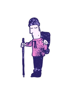 Karikatür kampçısı çizgi film karakteri.