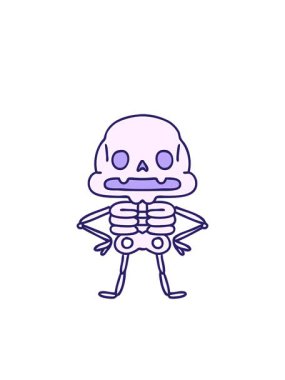 Çizgi film animasyonunun yanıp sönen radyal çizgileri benzersiz özgüvenin ürkütücü iskeleti