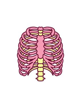 Parlak renkli göğüs kafesinin ikonik dövme görüntüsünün yıldız patlaması etkisi animasyonu