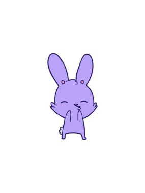 Meraklı tavşan çizgi film imajının gösterişli satış animasyonu