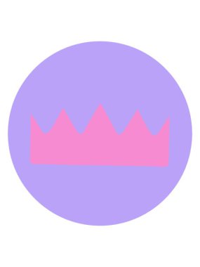 Bir tacın ikonik dövme şeklindeki görüntüsünün titreşimli hareketi