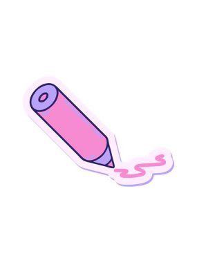 Dövme çıkartmasının hareketli animasyonu geleneksel renkli kalem stilinde