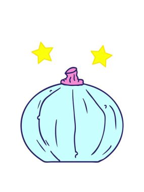 dönen yıldız animasyonu el çizimi balkabağı karalaması