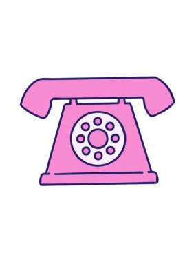 Eski tarz telefon çiziminin hareketli animasyonunu oynat