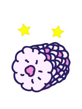 Koçan çiziminde dönen Brezilya mısırı animasyonu