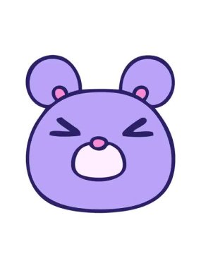 El çiziminin titreyen hareketli animasyonu fare suratlı tuhaf çizgi film