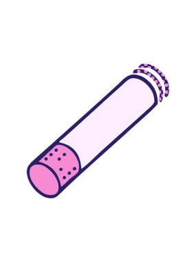 Çizgi roman tarzı sigara çubuğunun hareketli animasyonu