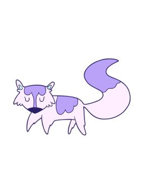 Bir tilki çizgi filminin titreşimli hareketi