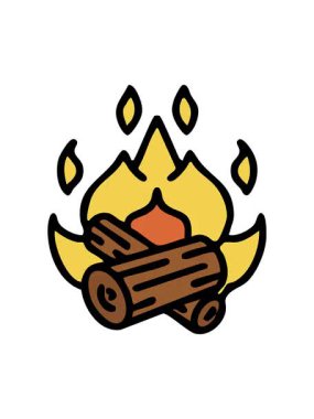 Brezilya karnaval plaj ateşinin dönen hareketli animasyonu