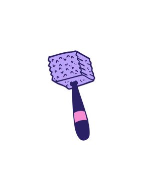 el çiziminin radyoaktif parlayan animasyonu karalama tarzı et çekiç