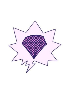 Çizgi roman tarzında konuşma baloncuğu olan çizgi film dövme elmasının hareketli animasyonu