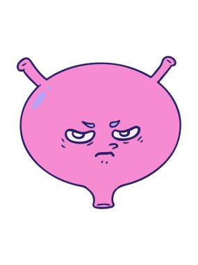 Çizgi filmlerdeki kızgın mesaneyi salla ve durdur.