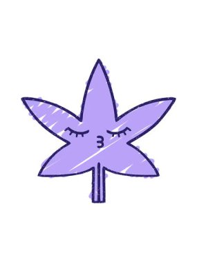 Kenevir Yaprağı Tebeşir Çiziminin dönen hareket animasyonu