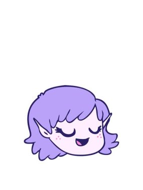 Bir elf kızı çizgi filminin animasyonunu uzatıyorum.