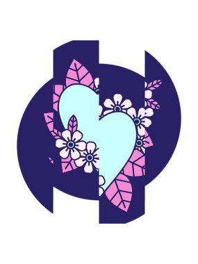 Botanik çiçeklerinin kalbinin bölünen hareketi.