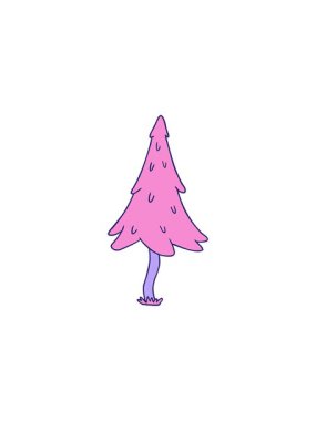 Yıldız patlaması etkisi çizgi film çizimleri ağaçlık çam ağaçlarının karalaması