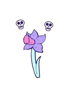 karikatür nergis 'in kafatası animasyonu