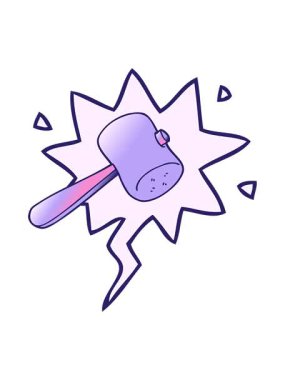 Konuşma baloncuğu yumuşak eğimli çizgi film çekicinin hareketli animasyonu