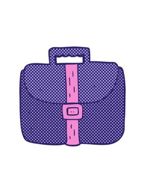 freehand çizilmiş karikatür evrak çantasının efekt canlandırmasını göster