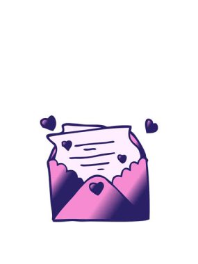 Kalk ve karikatür karikatür aşk mektubunun animasyonunu uçur.