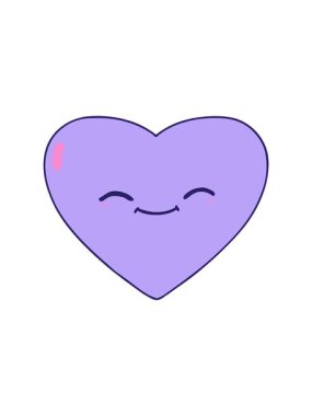 Dikkat çekici çizgi film animasyonu Mutlu Aşk Kalbi