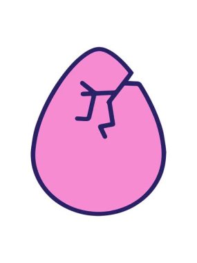 shivering motion animation of cute easter egg design